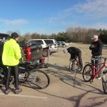 Getting ready with our brand-new bikes.